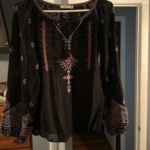 Johnny Was, sz Largeblack shear cotton